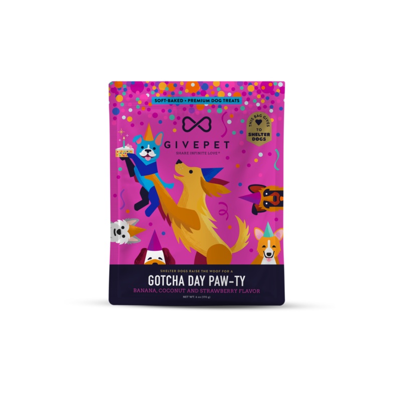 GivePet Gotcha Day Paw-ty Soft Dog Treats 6oz