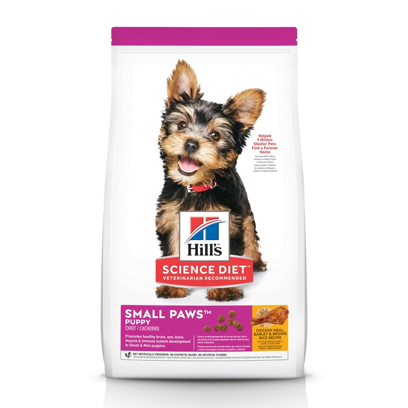 Hill’s Science Diet Puppy Small Paws Chicken Meal, Barley & Brown Rice Recipe Dry Dog Food, 4.5 lb bag