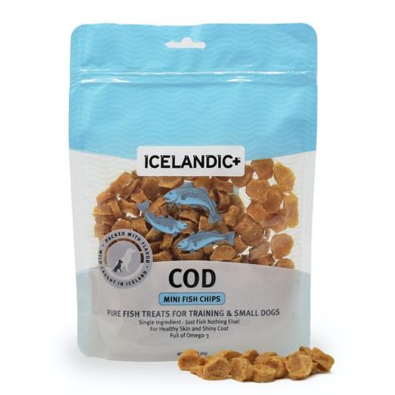 Icelandic+ Mini Cod Fish Chip Treats for Training & Small Dogs