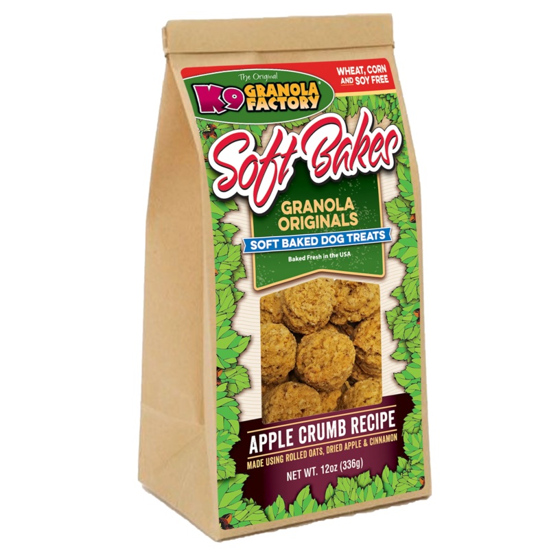 K9 Granola Factory Soft Bakes, Apple Crumb Recipe Dog Treats