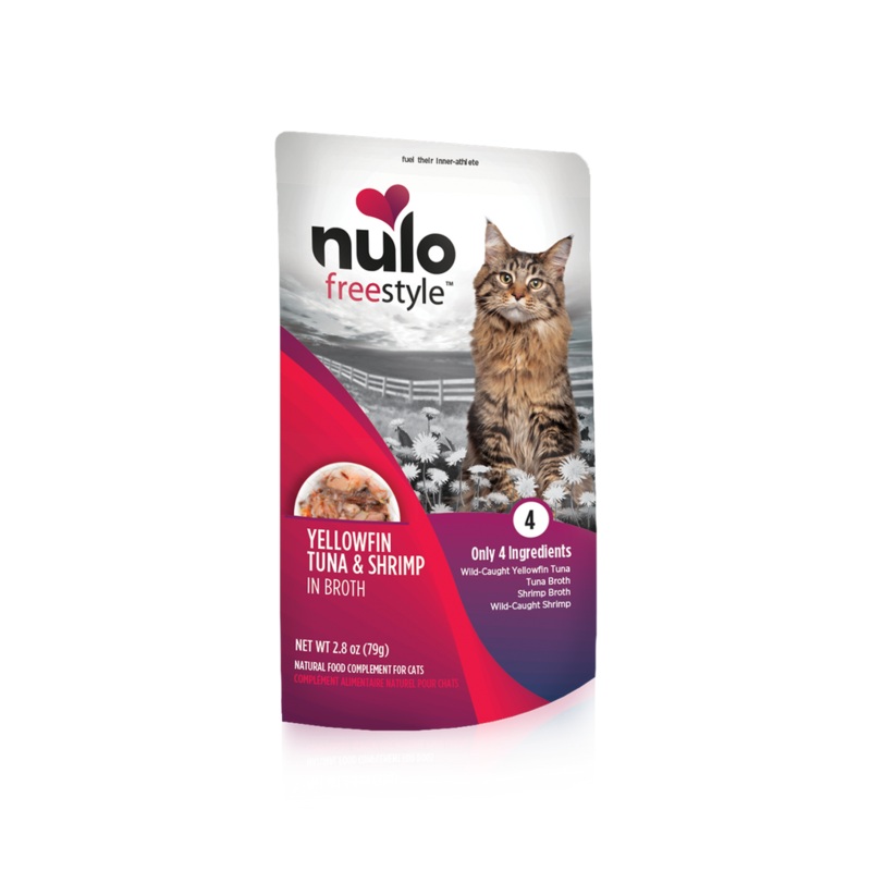 Nulo Freestyle Yellowfin Tuna & Shrimp in Broth Recipe Cat Food 2.8 Oz