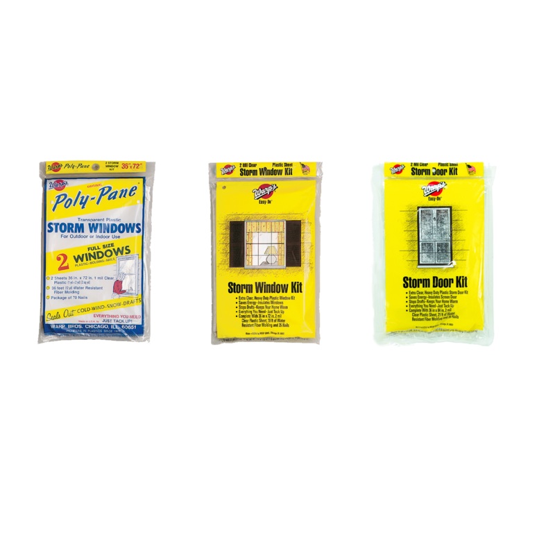 Warp Brothers Poly-Pane Window Kits  36″ x 72″ x 1 Mil 36″ x 72″ x 1 Mil