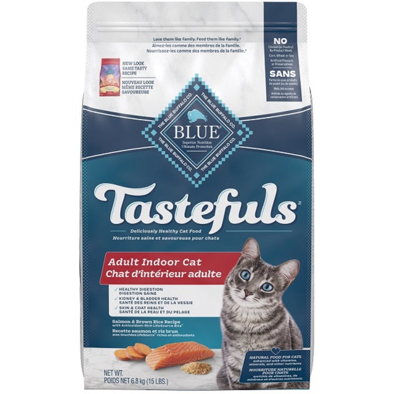 Blue Buffalo Tastefuls Adult Salmon Indoor Health  Cat Food 7lb