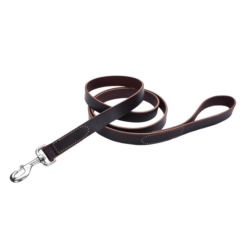 Coastal Latigo Brown Leather Leash 1/4 inch x 6 ft