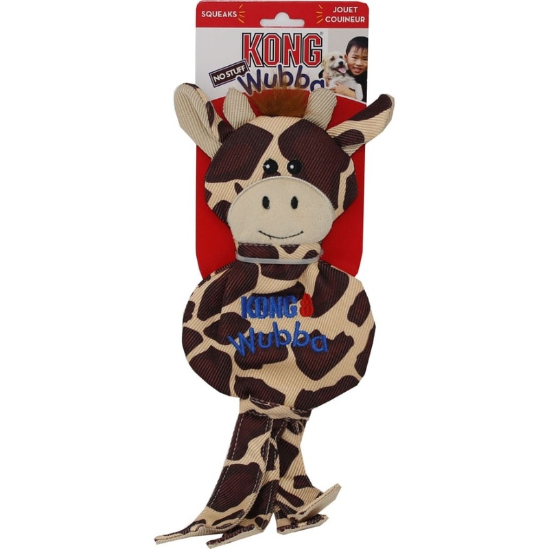 KONG WUBBA NO STUFF GIRAFFE LG BROWN
