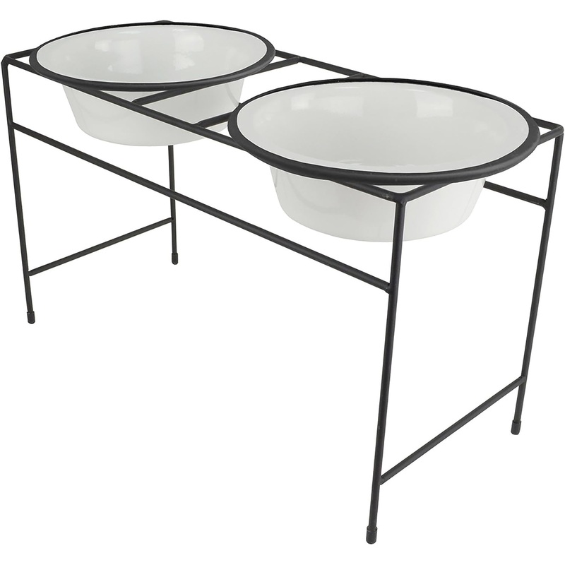 Platinum Pets Double Diner Feeder with Stainless Steel Dog Bowls, 6.25 cup/50 oz
