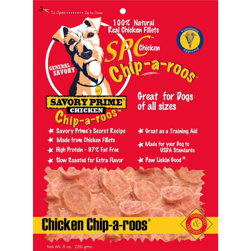 Savory Prime Chicken Chip-a-Roos Dog Treats  8 Oz.