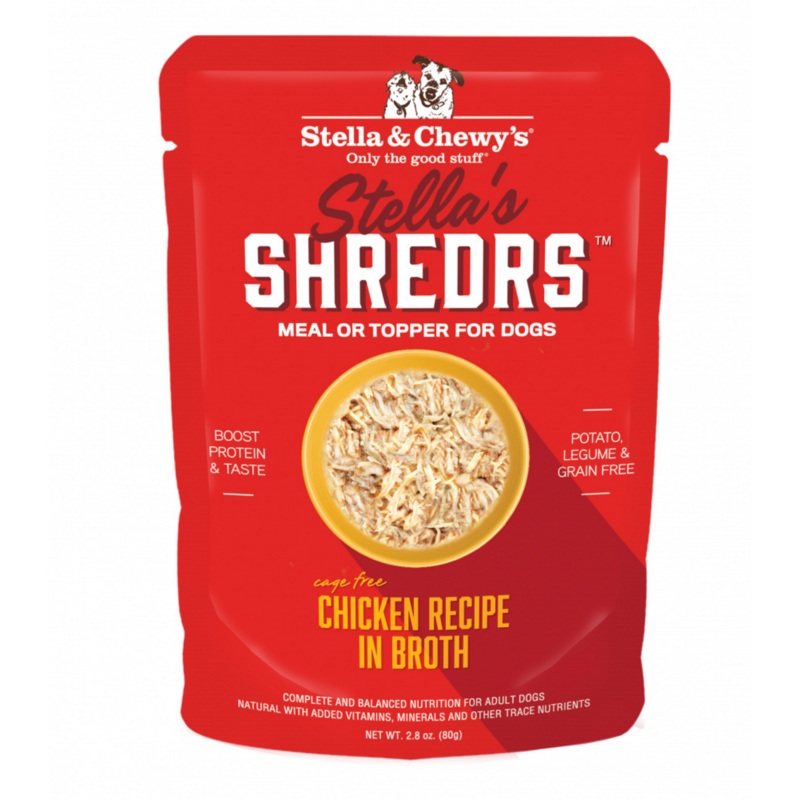 Stella & Chewys Stellas Shredrs Cage Free Chicken Recipe in Broth