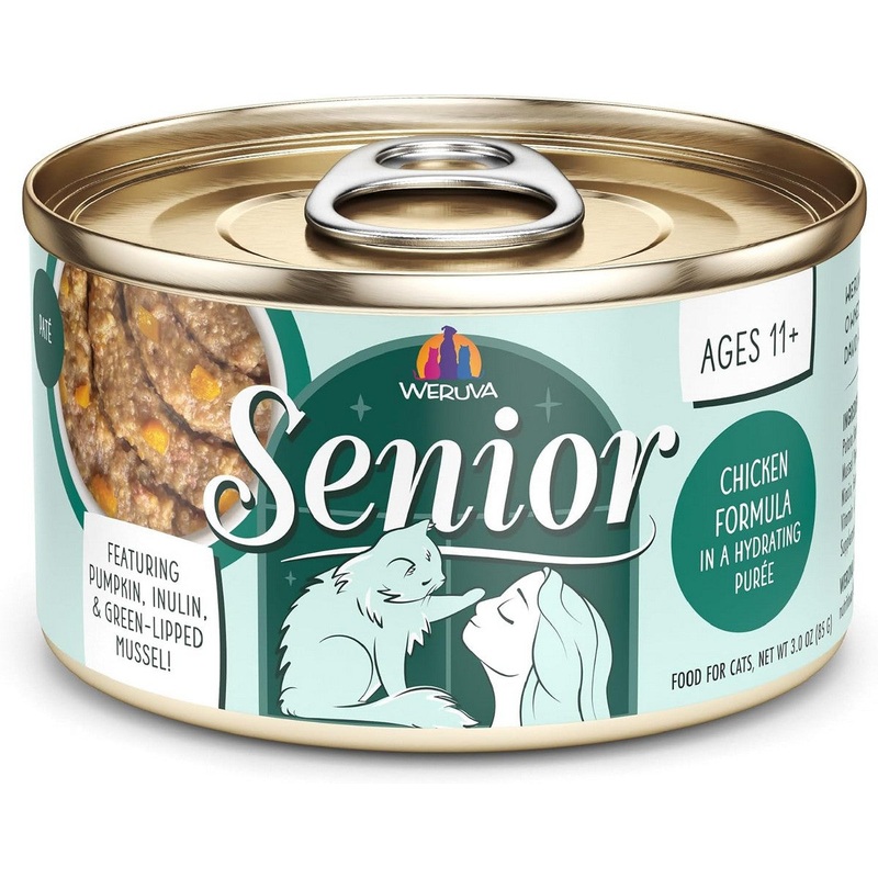 Weruva Cat Senior 11+ Wet Cat Food – Chicken in Gravy – 3oz Can