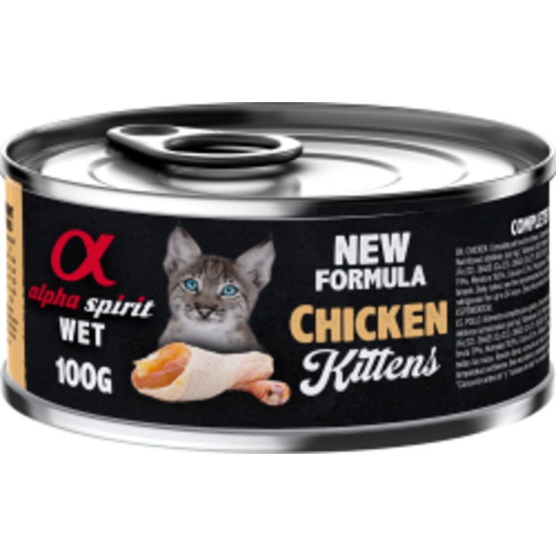 Wet Food for Kittens Chicken, 6 x 100 g cans