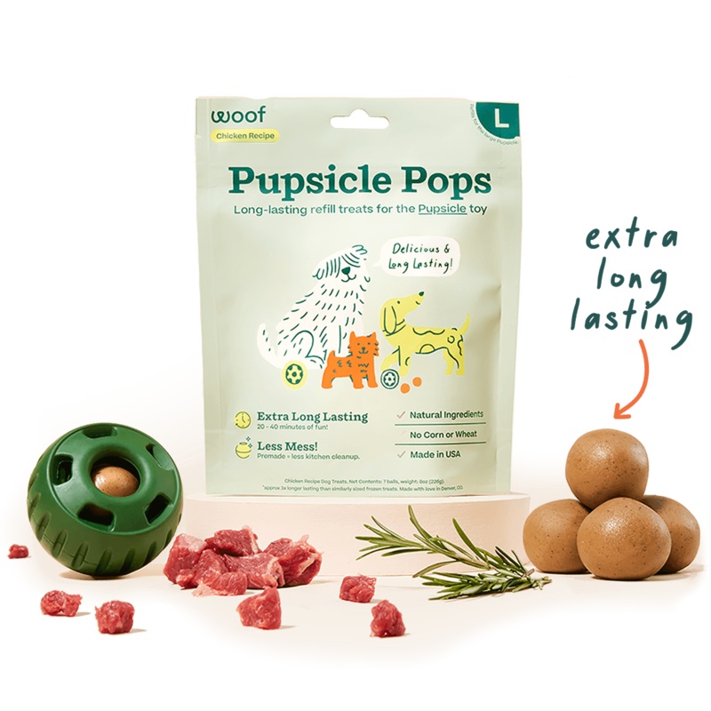Woof Pupsicle Pops Dog Treats Small Beef