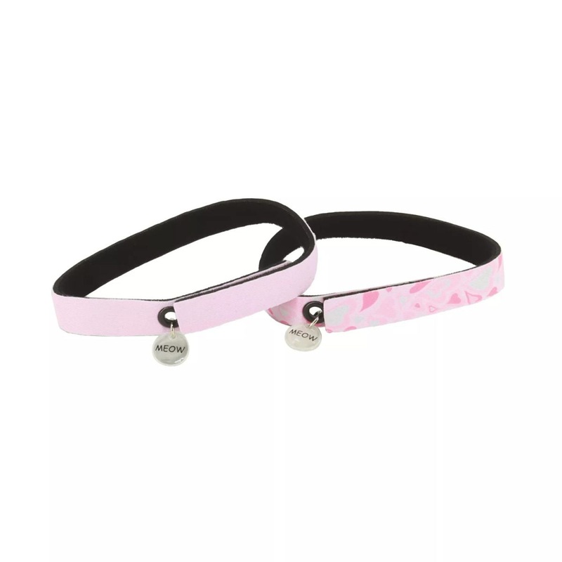 Coastal ElastaCat FlexFit Cat Collar 2Pk Hearts and Pink