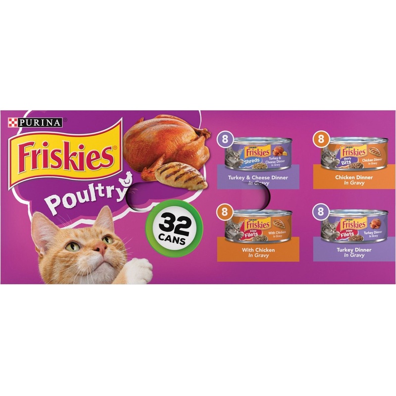 Friskies Poultry Variety Pack Canned Cat Food, 5.5-oz, case of 32