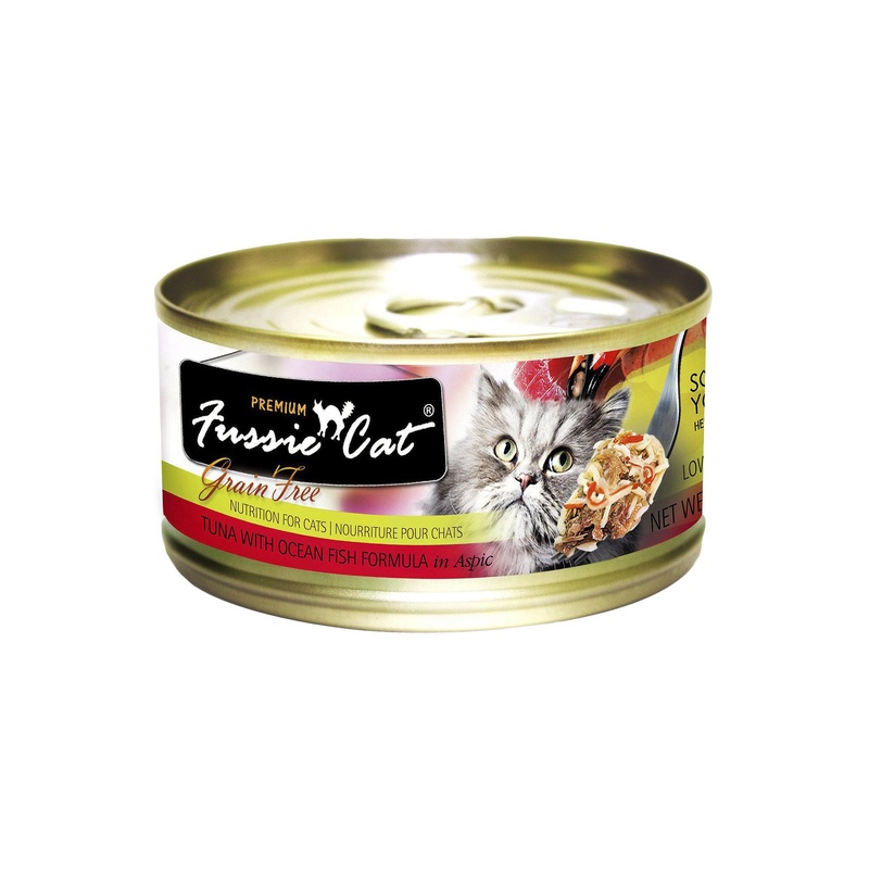 Fussie Cat Tuna with Ocean Fish in Aspic Wet Cat Food 5.5 oz
