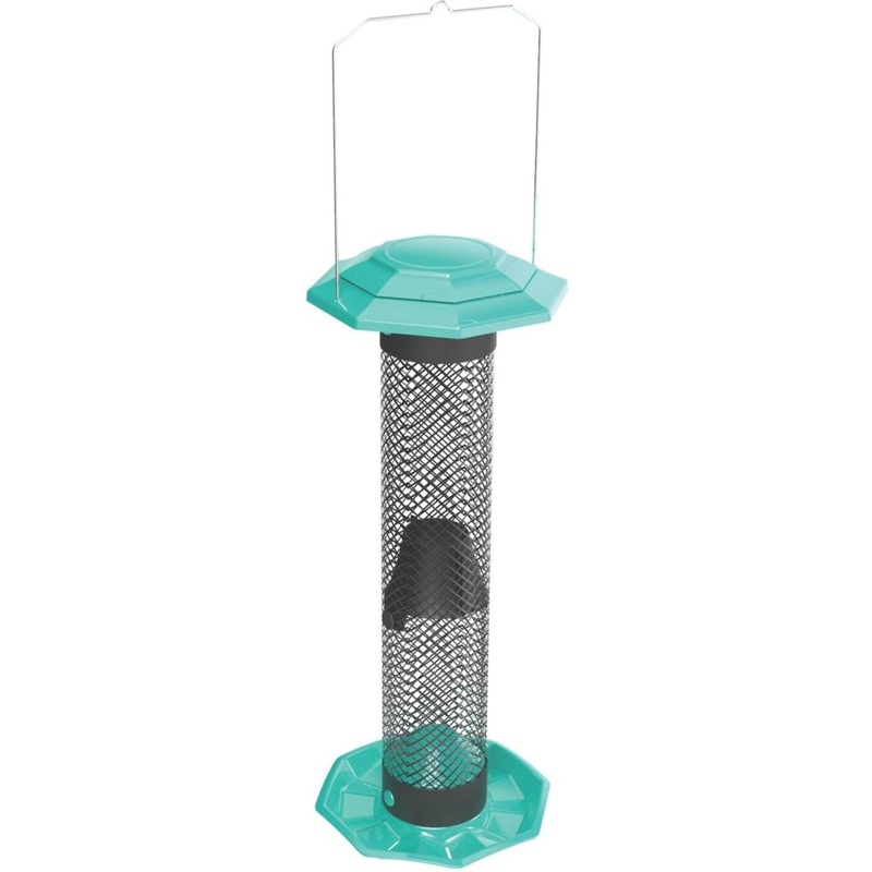 Nature’s Way Funnel Flip Top Green Mesh Tube Sunflower Bird Feeder