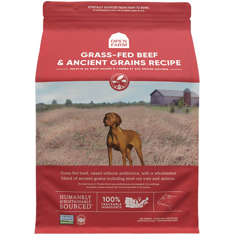 Open Farm Grass-Fed Beef & Ancient Grains Dry Dog Food 11-lbs