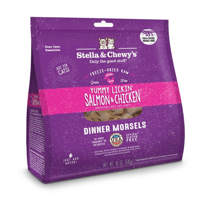 Stella & Chewy’s Yummy Lickin’ Salmon & Chicken Dinner Grain Free Freeze-Dried Cat Food 3.5-oz