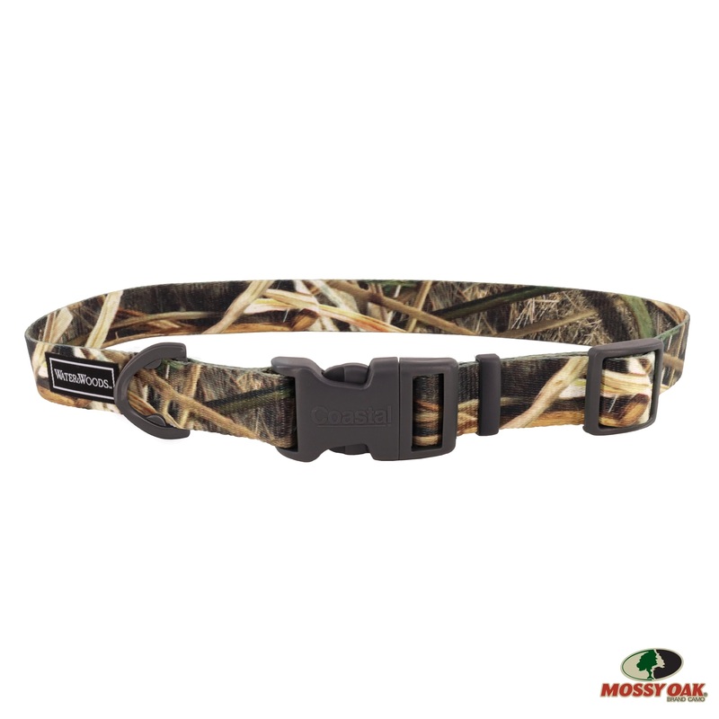 Water & Woods Adjustable Dog Collar, Mossy Oak Camo Medium Medium – 1″ x 14″-20″