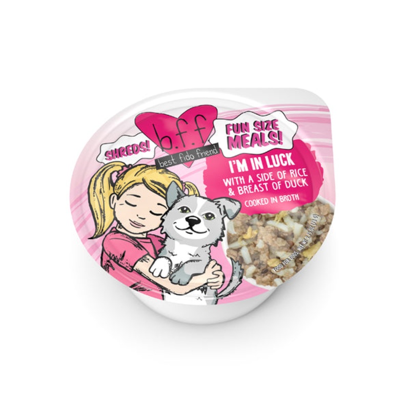 Weruva B.F.F. Fun Size Meals  I’m In Luck with a Side of Rice & Breast of Duck 2.75 Oz – case of 12