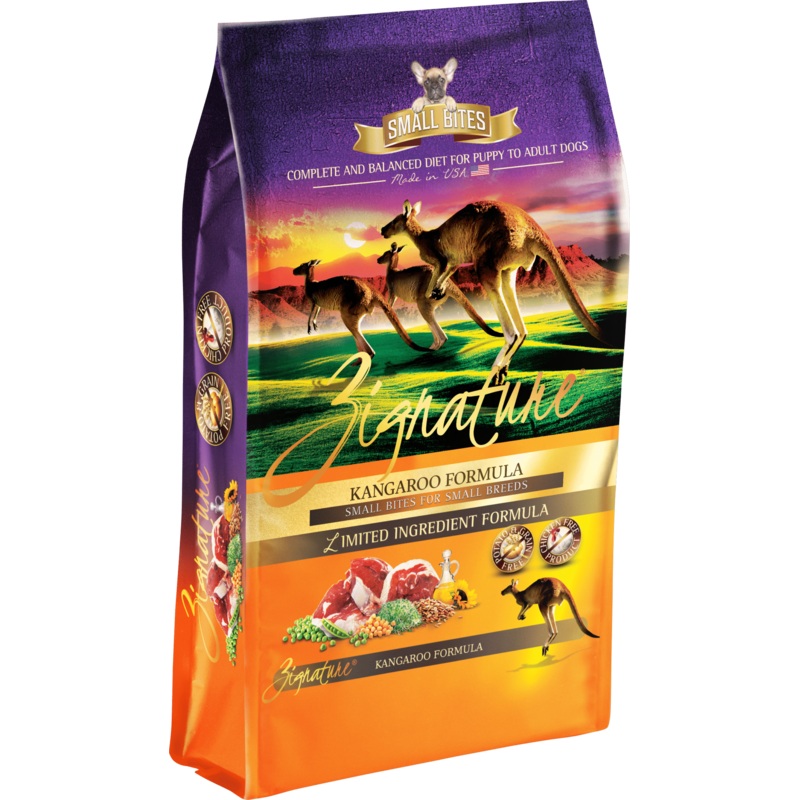 Zignature Small Bites Kangaroo Limited Ingredient Formula Grain-Free Dry Dog Food 4Lb