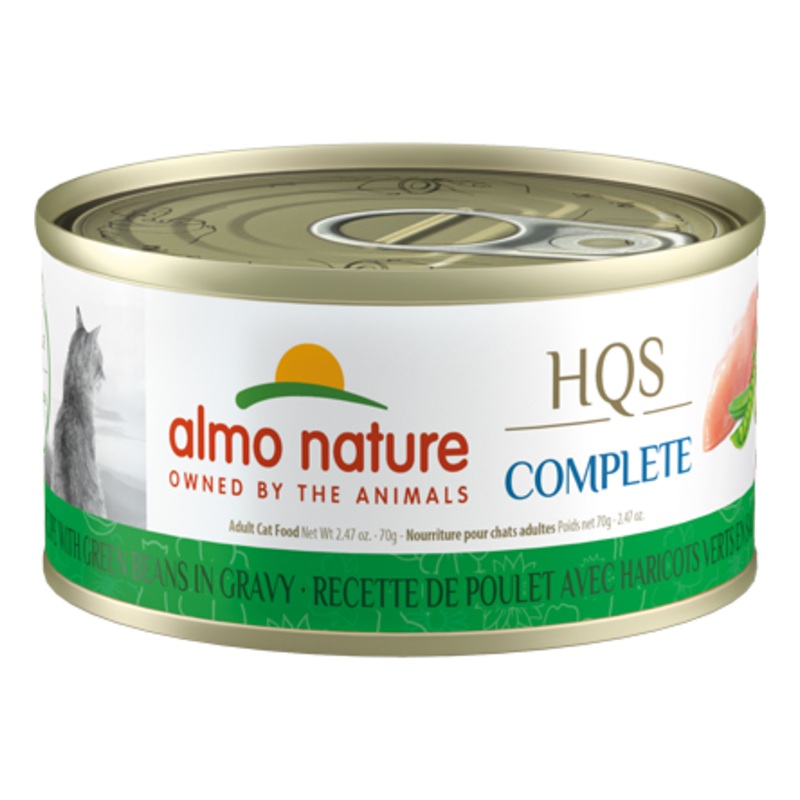Almo Nature HQS Complete Chicken Recipe with Green Beans in gravy Wet Cat Food