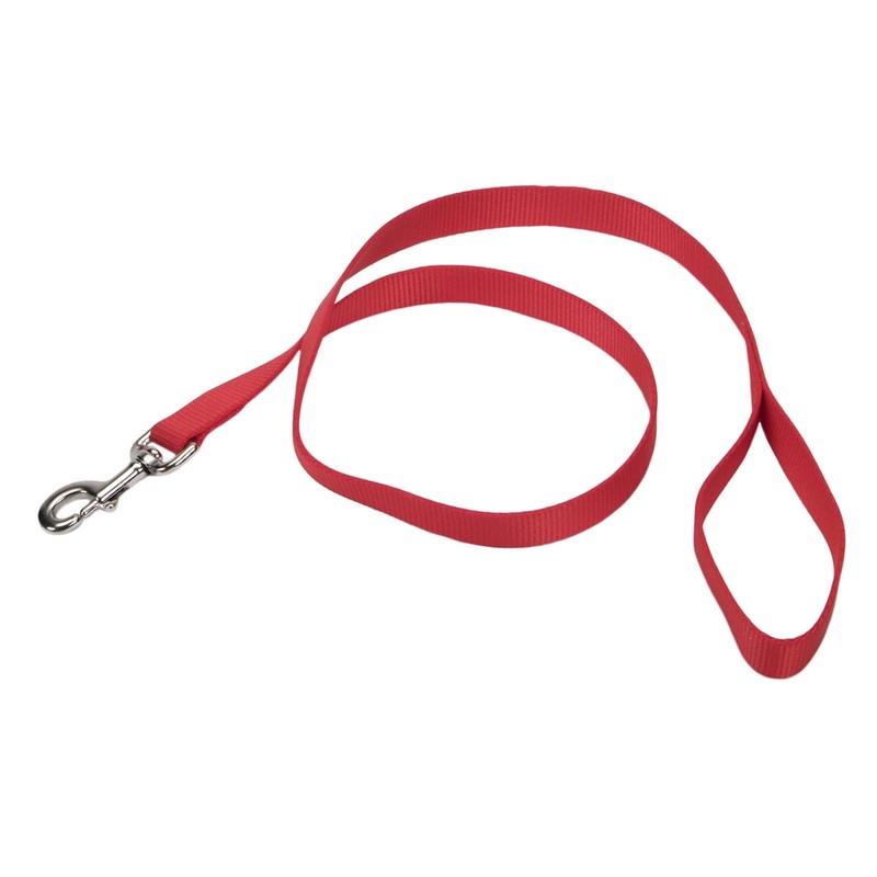 Coastal Single-Ply Dog Leash, Red 5/8″ x 6′ 5/8″ x 6′
