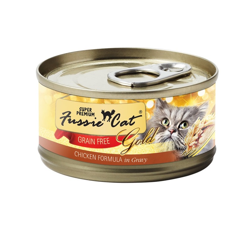 Fussie Cat Gold Chicken in Gravy Wet Cat Food 2.82oz