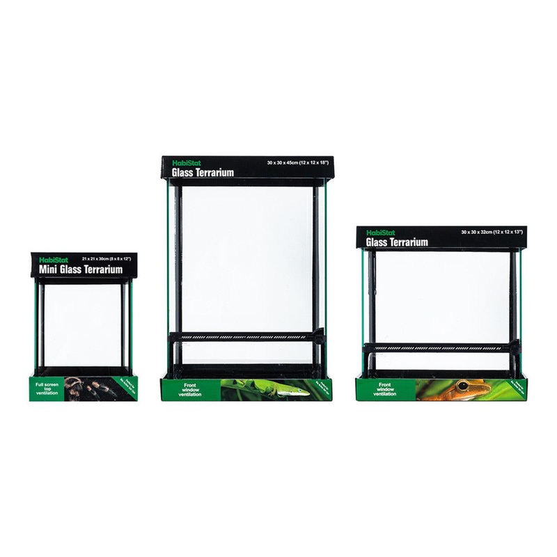 HabiStat Glass Terrarium 20x20x30cm
