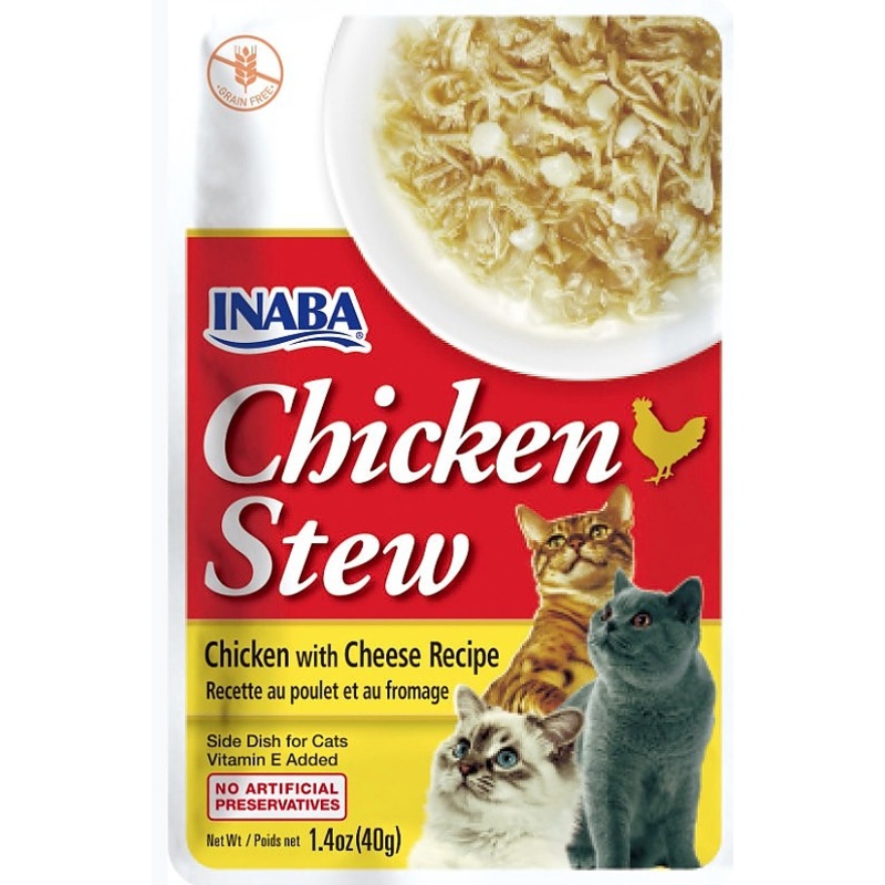 Inaba Chicken Stew Chicken with Cheese Recipe Side Dish for Cats 1.4oz