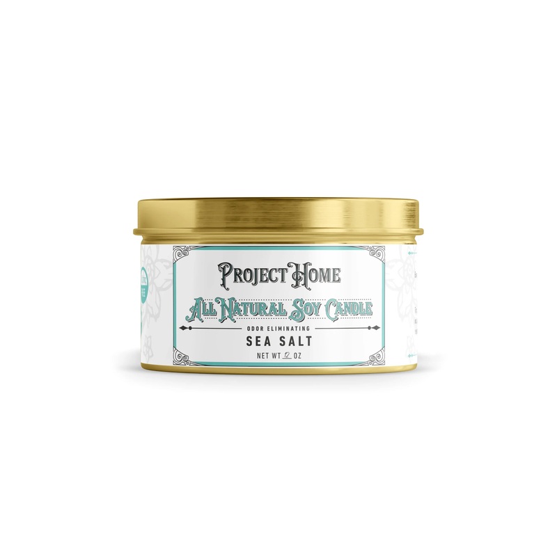Project Sudz Sea Salt Soy and Essential Oil Candle 12 oz