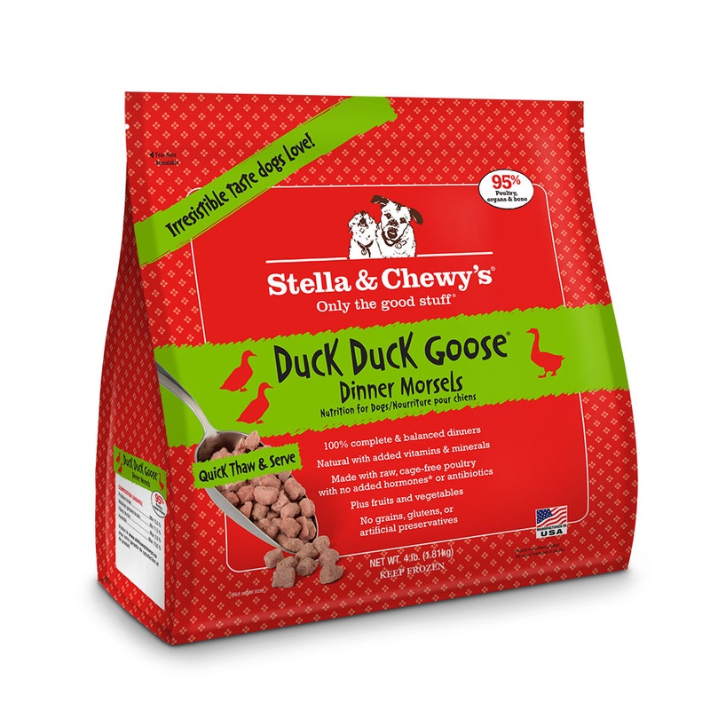 Stella & Chewy’s Duck Duck Goose Grain-Free Frozen Raw Dinner Morsels Dog Food 8.5Oz