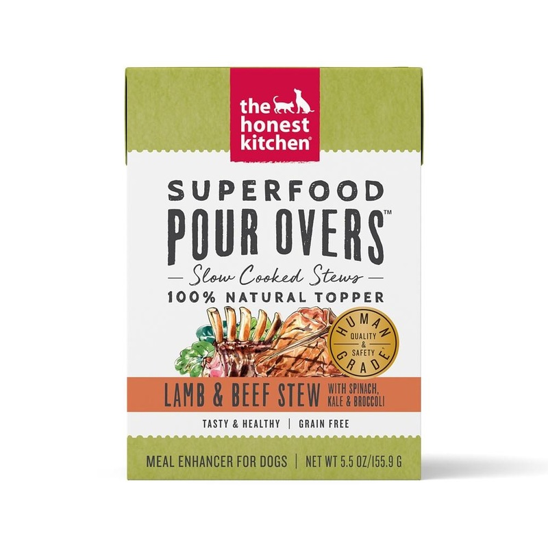 The Honest Kitchen Superfood Pour Overs – Lamb & Beef Stew 5.5-oz, single box