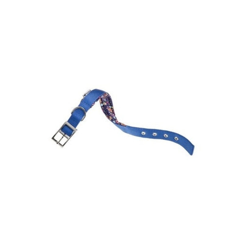 Ferplast Daytona Fantasy Collar[Color – Blue, Dimension – 37-45cm x 25mm]