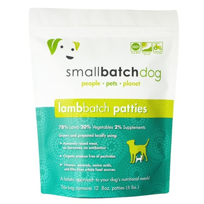 Smallbatch Lambbatch Frozen Dog Food 3 Lb Siders