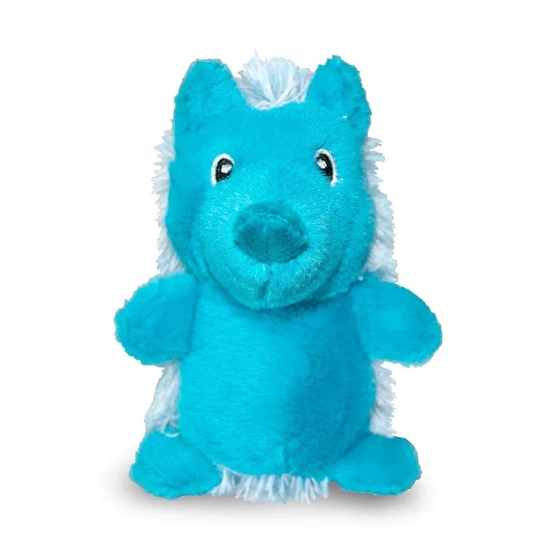 ThoozyPet Hedgehog Plush Dog Toy in Blue 5 in
