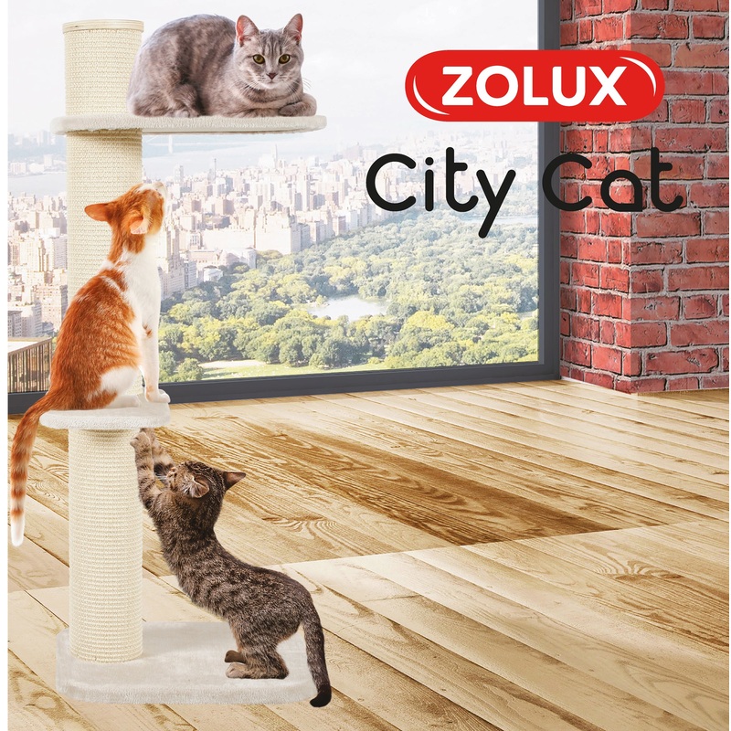Zolux City Cat 3 Scratching Post with 2 Platforms