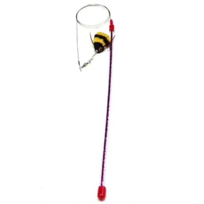 Go Cat Da Bee Feather Teaser Cat Toy one size