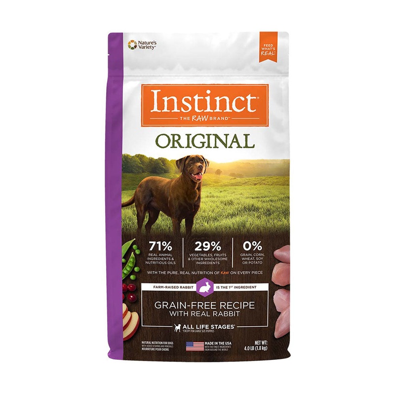 Instinct Original Grain Free Recipe with Real Rabbit Dog Food 4 Lbs