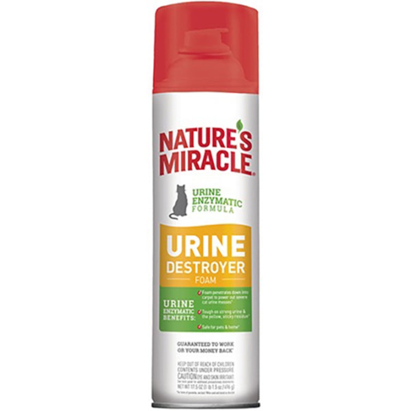 Just For Cats Urine Destroyer Enzymatic Formula Foam Cleaning Solution 17.5oz