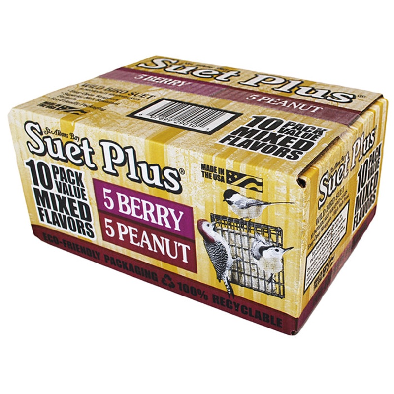 Mixed Flavor 10 Pack Suet Plus Suet Cakes
