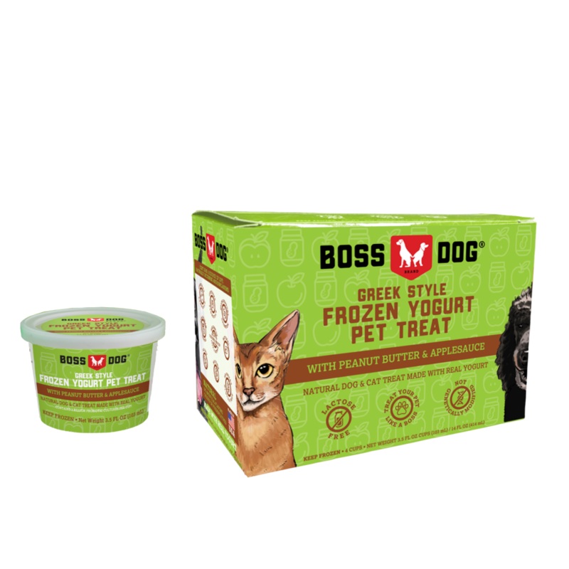 Boss Dog Greek Style Peanut Butter & Applesauce Frozen Yogurt Pet Treat 3.5-oz