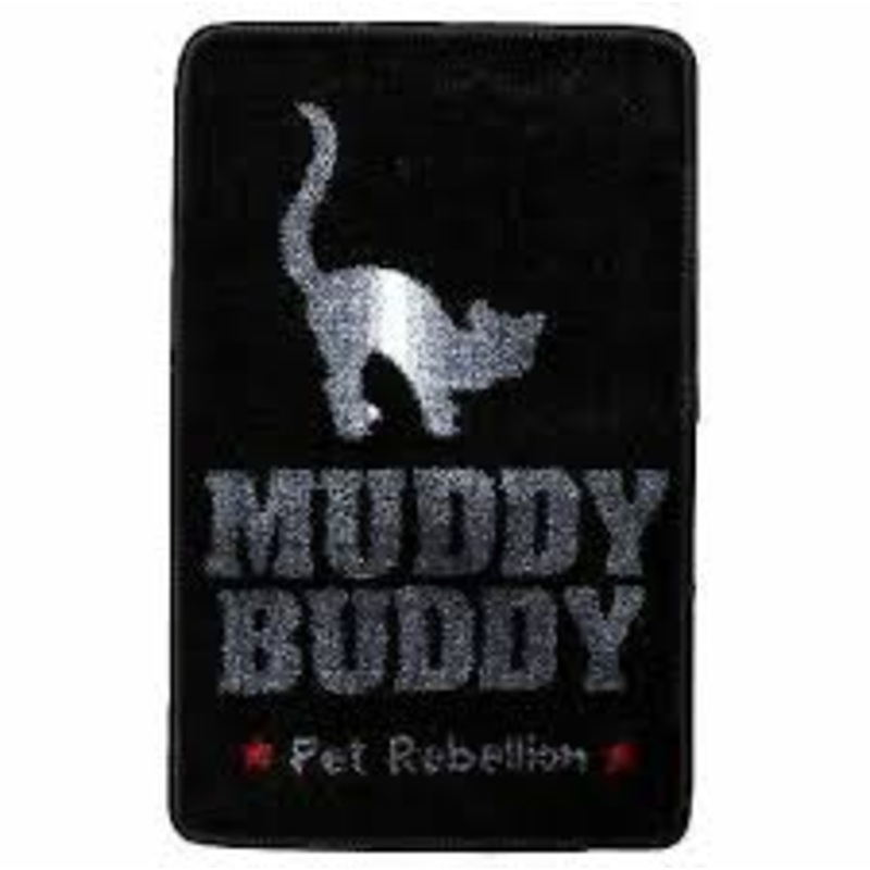 Cat Flap Mate Doormat Black 40x60cm