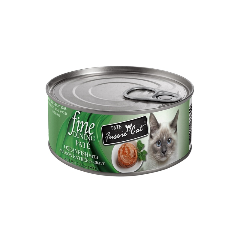 Fussie Cat Oceanfish with Salmon Fine Dining Pate Canned Food 2.82 oz