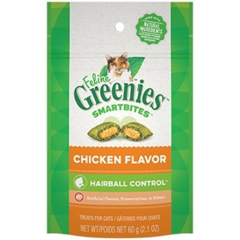 Greenies Feline Smartbites Hairball Control Treats – Chicken 60g