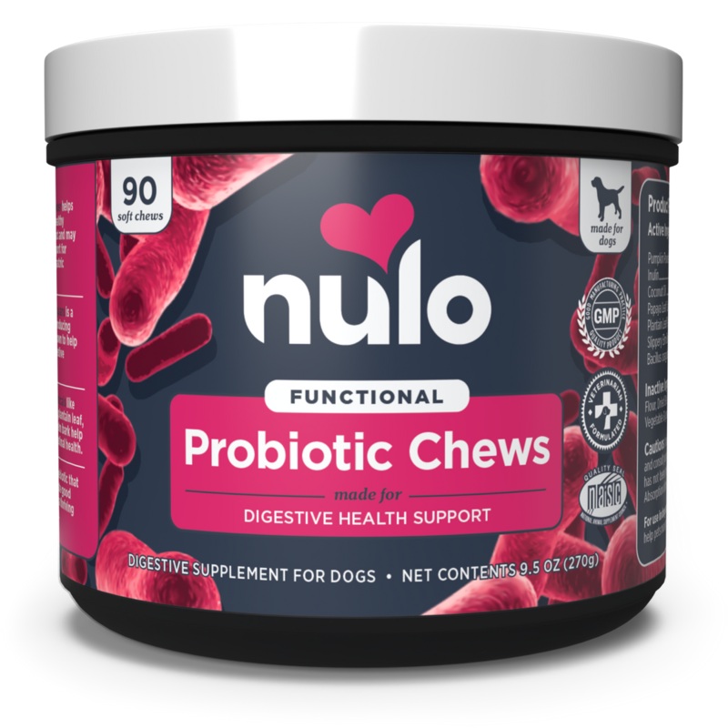 Nulo Functional Probiotic Digestive Health Support Soft Chew Supplement for Dogs 90CT