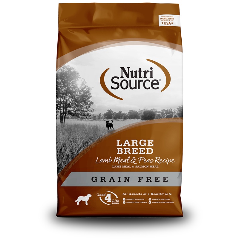 NutriSource Grain Free Large Breed Lamb Meal & Peas Recipe 26 lb