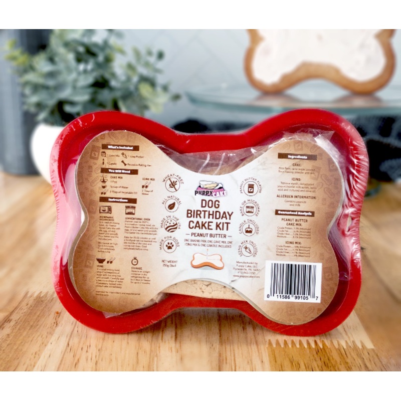 Puppy Cake Dog Birthday Cake Kit – Peanut Butter