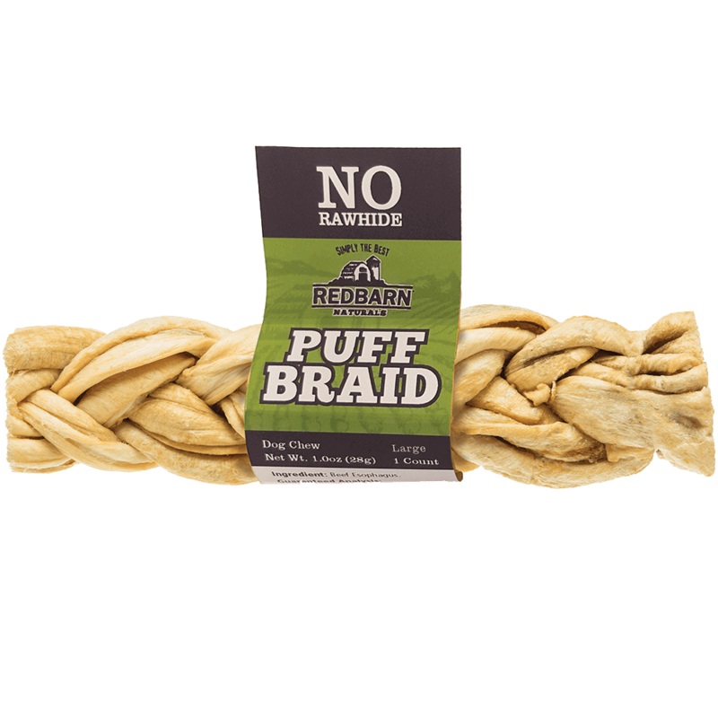 Redbarn Puff Braid Dog Treats Large