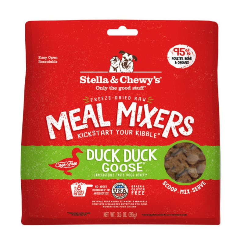 Stella & Chewy’s Freeze Dried Duck Duck Goose Meal Mixers 3.5-oz