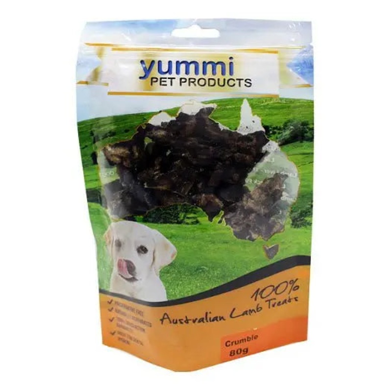Yummi Lamb Crumble Dog Treat 80g